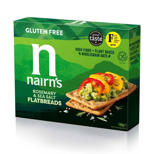 Nairns Gluten FRee Flat Bread Roesmary & Salt 150g