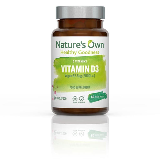 Natures Own Vegan Vitamin D3 62.5g 2500iu 60 Tablets