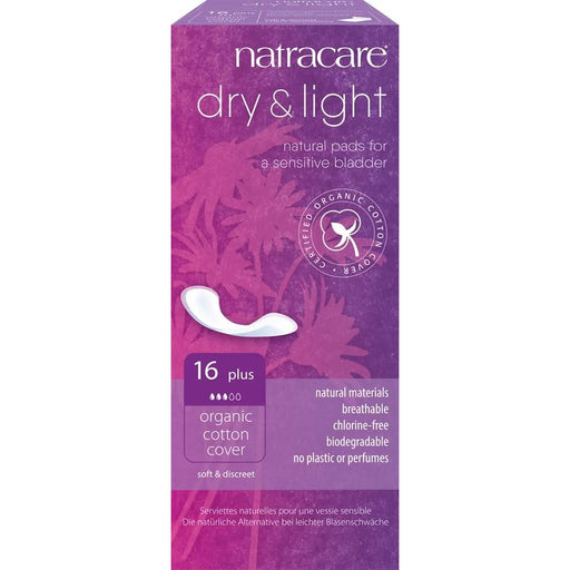 Natracare Dry & Light Incontinence Plus Pads x 16 Pack