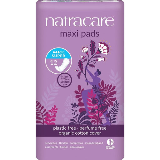 Natracare Maxi Pads Super x 12 Pack