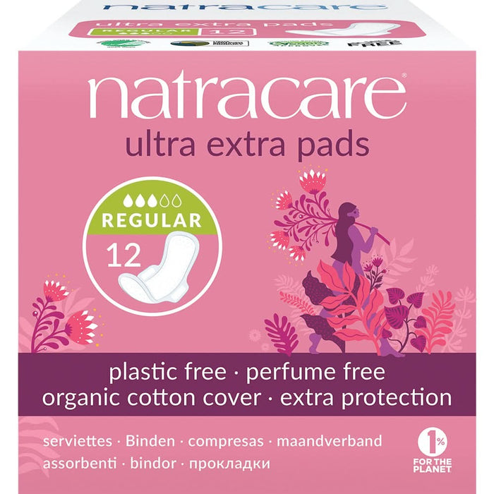 Natracare Ultra Extra Pads Regular x 12 Pack