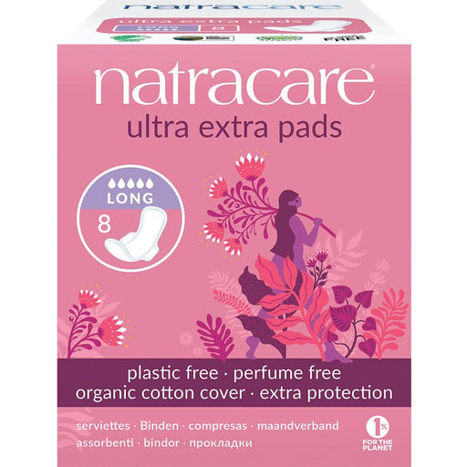 Natracare Ultra Extra Pads Long x 8 Pack