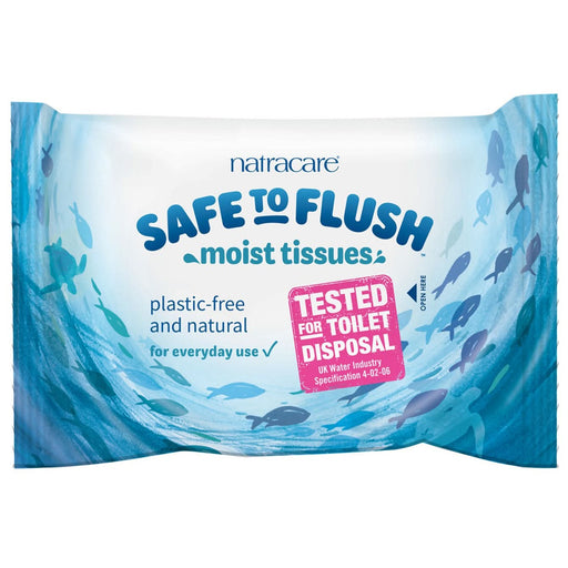 Natracare Safe to Flush Moist Tissue Wipes x 30 Pack