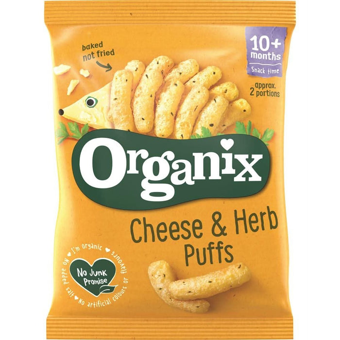 Organix Cheese/Herb Toddler Corn Puffs 15g