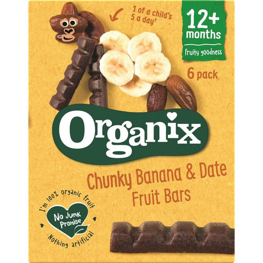Organix Banana/Date Organic Fruit Bar 6 X 17g