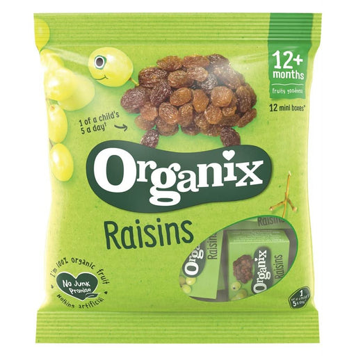 Organix Mini Raisin Fruit Snack Boxes 12 x 14g