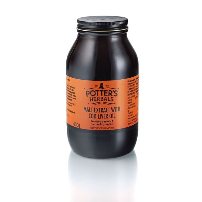 Potters Malt Extract & Cod Liver Oil Butterscotch 650g