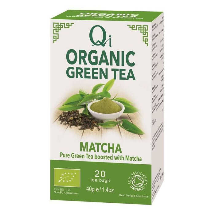 Qi Organic Green Tea & Matcha 20 Bags