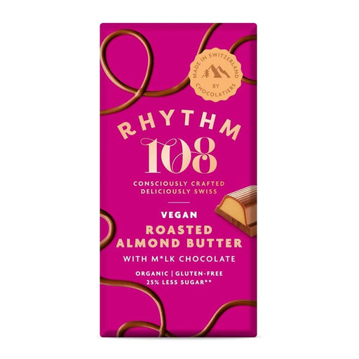 Rhythm 108 Choc Tablet - Roasted Almond 100g