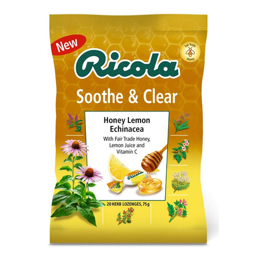 Ricola Soothe & Clear Honey, Lem, Ech 75g