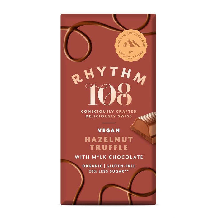 Rhythm 108 Choc Tablet - Hazelnut Truffle 100g