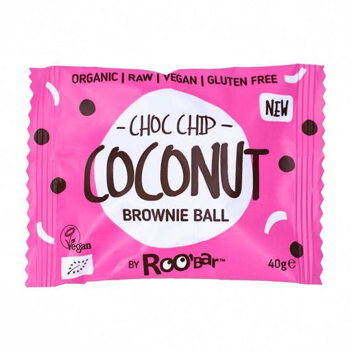 Roobar Brownie Ball Choc Chip Coconut 40g