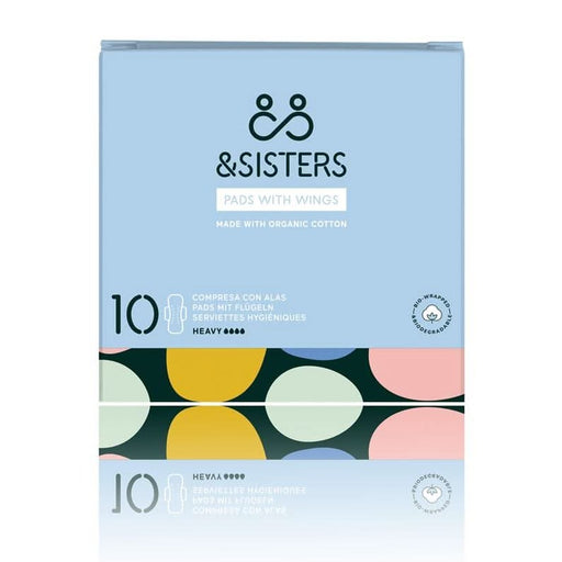 And Sisters Organic Cotton Pads- Heavy x10 Pads