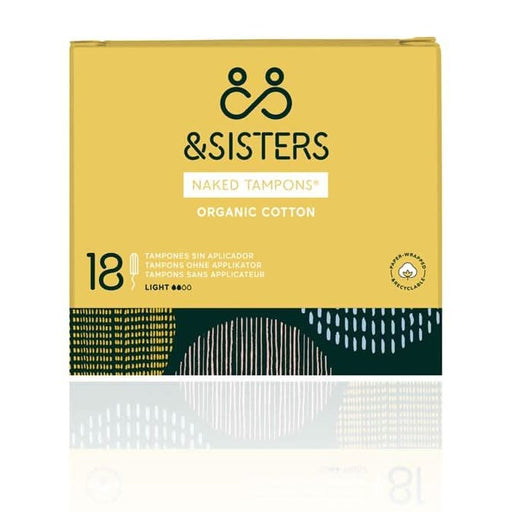 And Sisters Organic Cotton Tampons - Light x 18