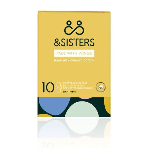 And Sisters Organic Cotton Pads Light x 10 Pads