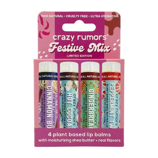 Crazy Rumors Festive Mix 4 lip balm set 17g