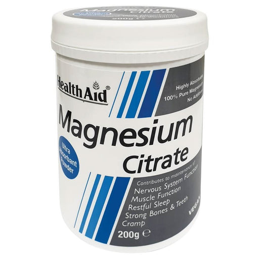 HealthAid Magnesium Citrate Vegan Powder 200g