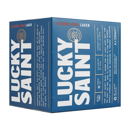 Lucky Saint Lucky Saint Alcohol Free Lager 4 x 330ml