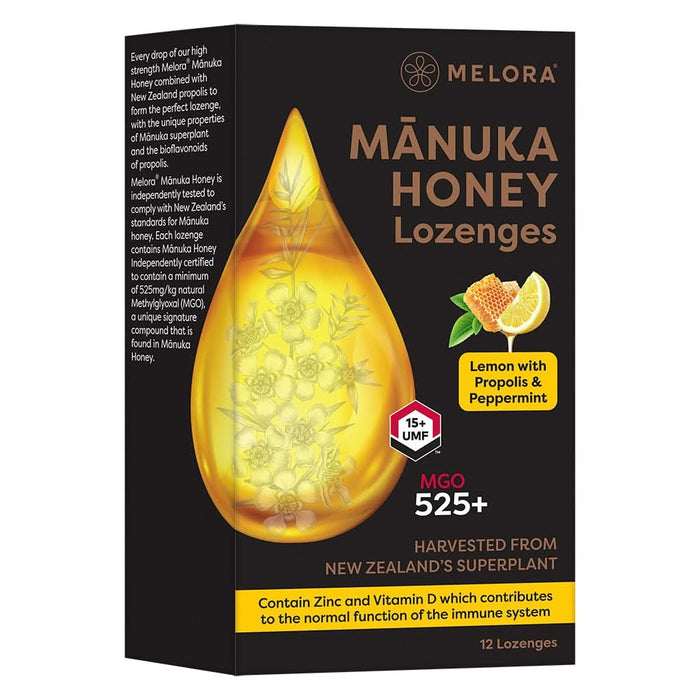 Melora Manuka, Lemon & Propolis 12 lozenges
