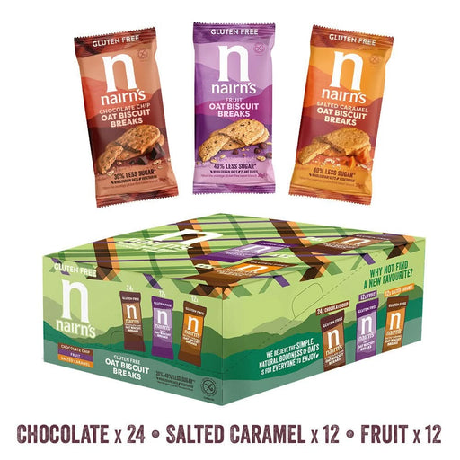 Nairns GF Oat Biscuits Mixed Case 48 x 30gpack