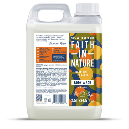 Faith in Nature Grapefruit & Orange Body Wash 2.5L