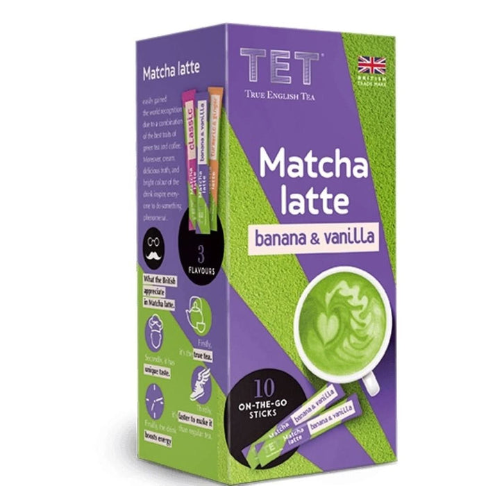 True English Tea Matcha Banana & Vanilla Latte 10 x 10g Sachets