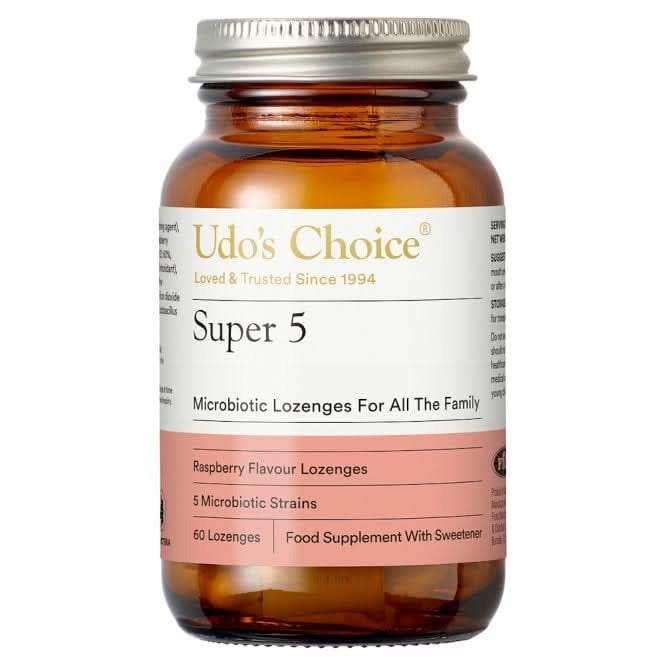 Udo's Choice Super 5 Microbiotics 60 Lozenges