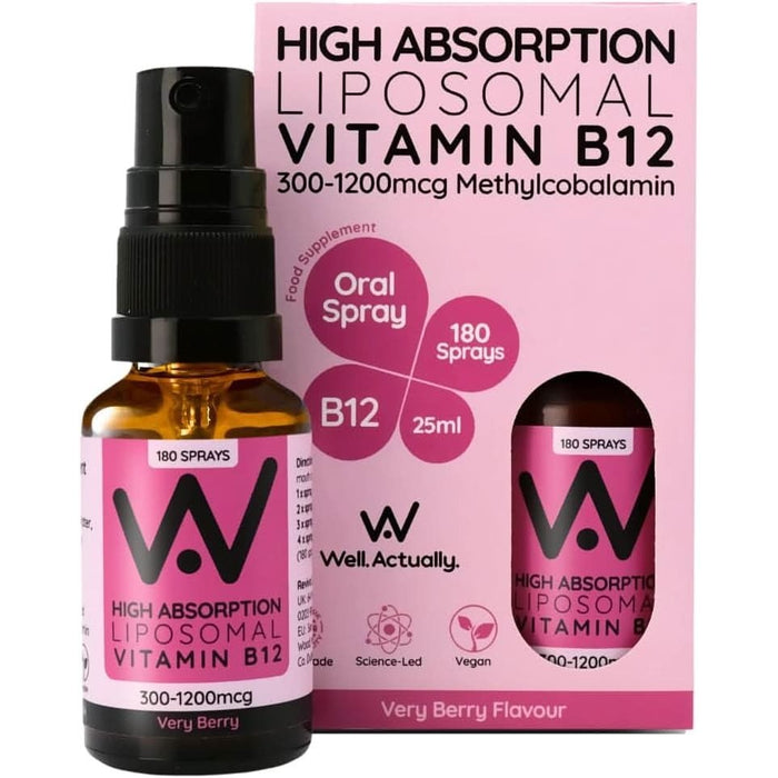 Well Actually Vitamin B12 Methycobalamin Very Berry Flavour 25ml