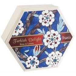 Truede Wooden Box Rose & Lemon Turkish Delight 250g