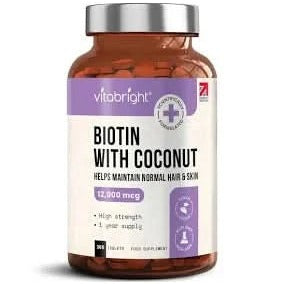 Vitabright Biotin 12,000ug 365 Tablets