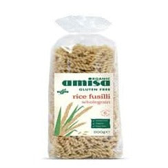 Amisa Organic Gluten Free Wholegrain Rice Fusilli 500g