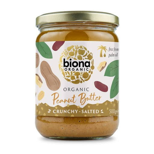 Biona Organic Crunchy Salt Peanut Butter 500g
