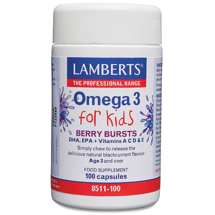Lamberts Berry Bursts Omega 3 For Kids 100 Caps
