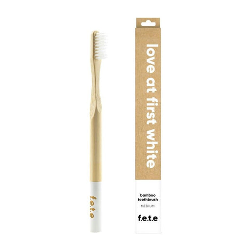 From Earth to Earth Bamboo Toothbrush White Medium