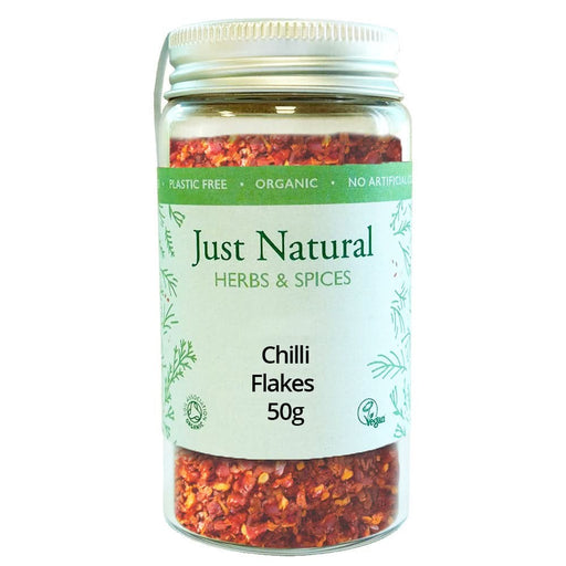 Just Natural Organic Chilli Flakes Jar 50g