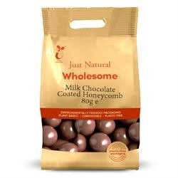 Just Natural Milk Chocolate Honeycomb 80g