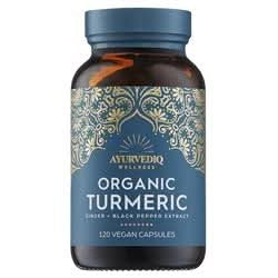 Ayurvediq Wellness Turmeric Ginger & Pepper 120 Capsules