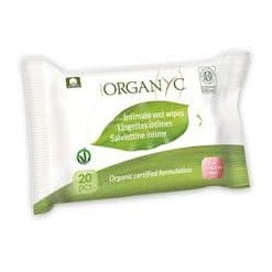 Organyc Intimate Wet Wipes x 20 Wipes