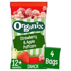 Organix Strawberry & Apple Puffcorn 4 x 10g