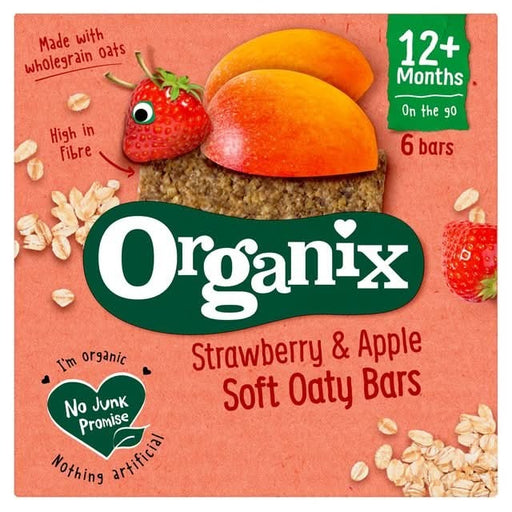 Organix Strawberry & Apricot Oat Bar 6 x 23g
