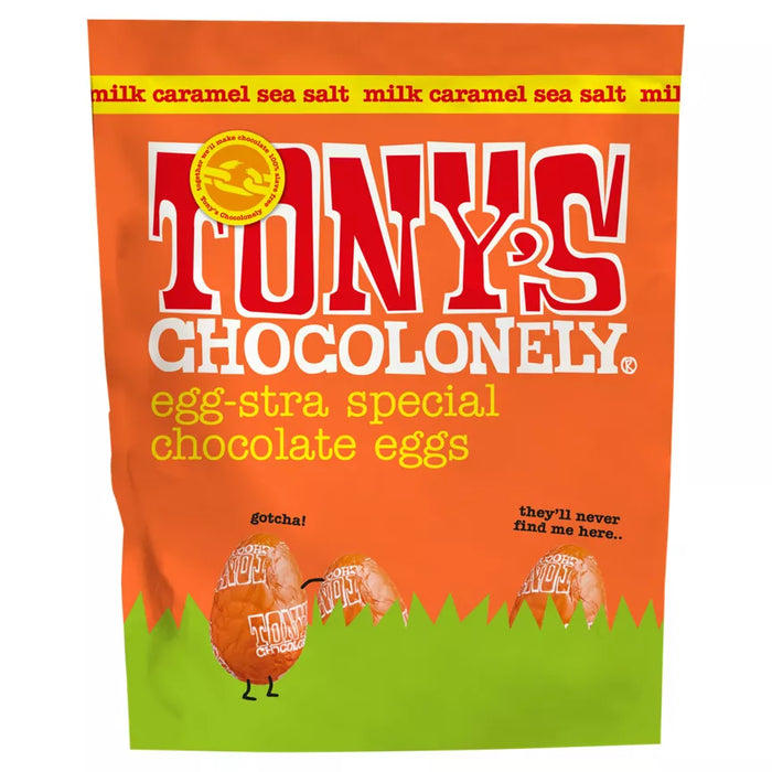 Tonys Chocolonely Caramel Sea Salt Easter pouch 178g