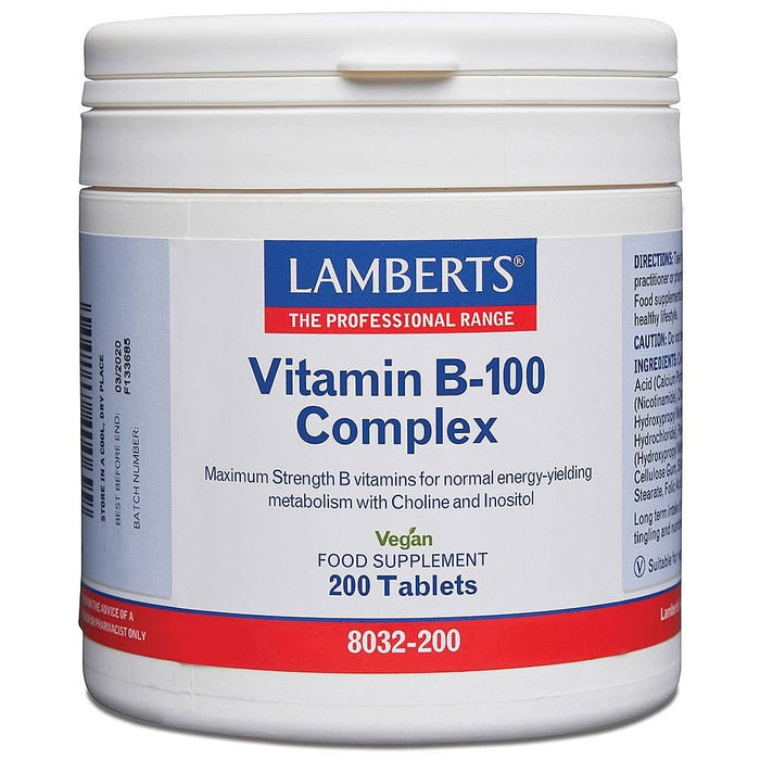 Lamberts Vitamin B-100 Complex 200 Tablets