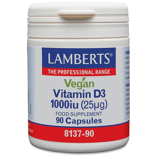 Lamberts Vegan Vitamin D3 1000iu 90 Capsules