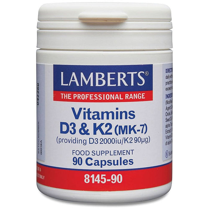 Lamberts Vitamins D3 2000IU & K2 90mg 90 Caps