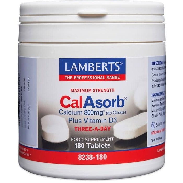 Lamberts CalAsorb Calcium (As Citrate) 180 Tabs