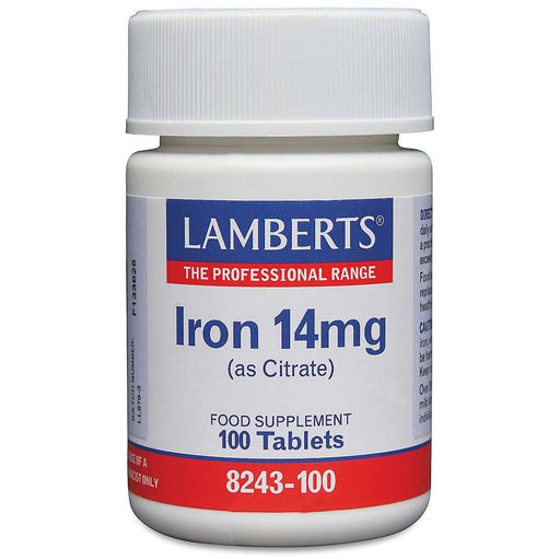 Lamberts Iron 14Mg (As Citrate) 100 Tablets