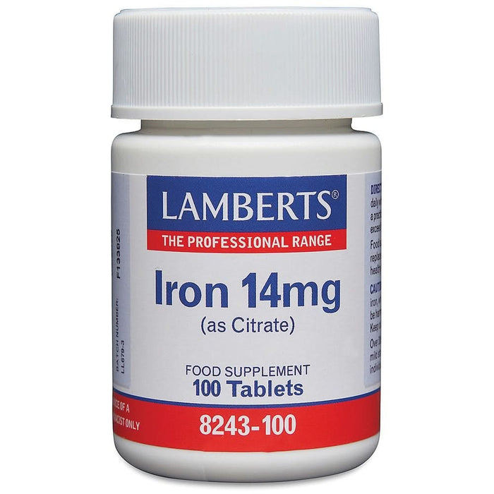 Lamberts Iron 14Mg (As Citrate) 100 Tablets