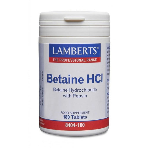Lamberts Betaine HCL 324Mg/Pepsin 5mg 180 Tabs