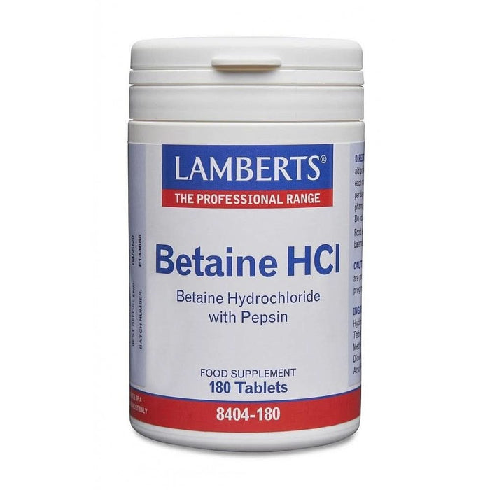 Lamberts Betaine HCL 324Mg/Pepsin 5mg 180 Tabs