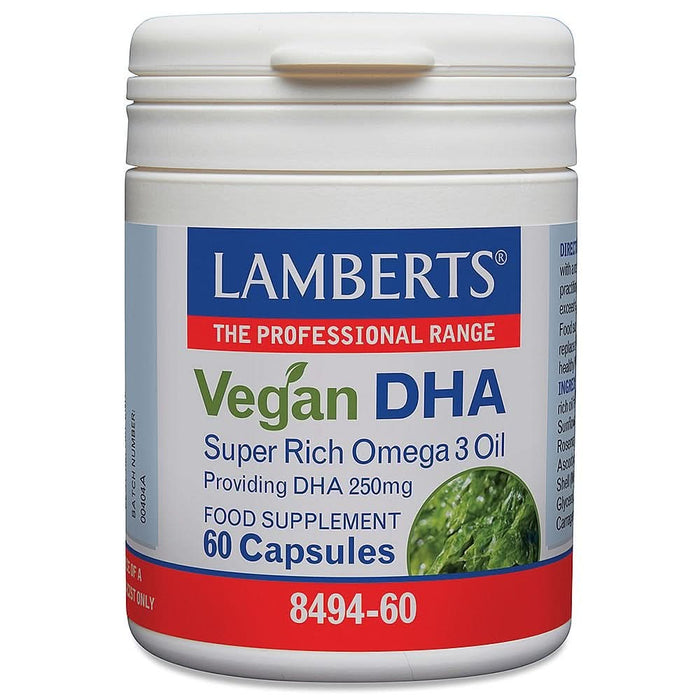 Lamberts Vegan DHA Super Rich Omega 3 Oil 60 Capsules